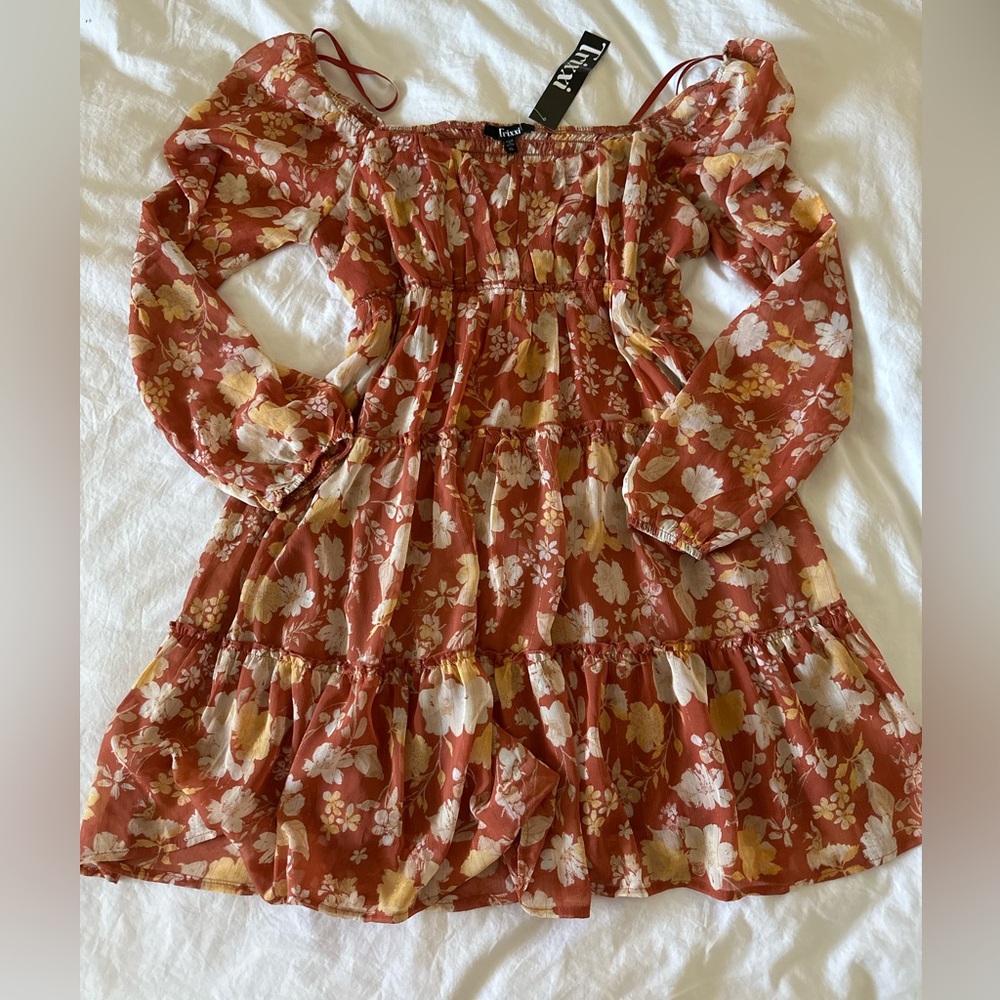 Trixxi Floral boho Dress NWT